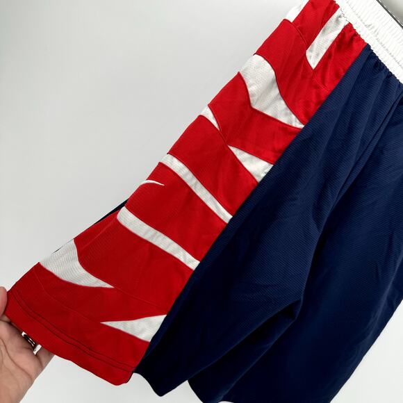 Nike Basketball Shorts Mens Small Blue Red White Dri Fit Flex Elastic Waist - Picture 4 of 9